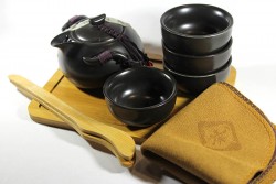 Complete portable tea set Black Pearl
